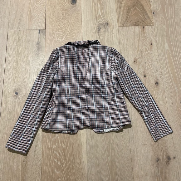 Janie & Jack Equestrian Plaid jacket with ruffle collar - Picture 4 of 4